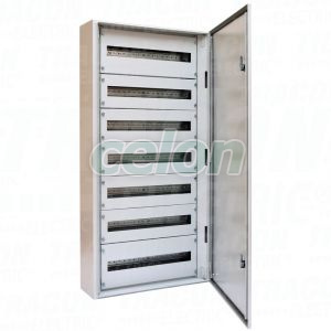 Dulap metalic de distribuție cu ușă metalică 600×1200×250 / 168M (24×7 rows), Alte Produse, Tracon Electric, Tablouri, Tracon Electric