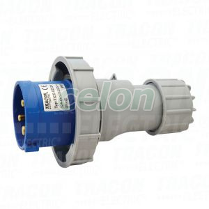 Fişă industrială, cu protecţie mărită 32A, 250V, 2P+E, 6h, IP67, Alte Produse, Tracon Electric, Materiale, aparataje, Tracon Electric