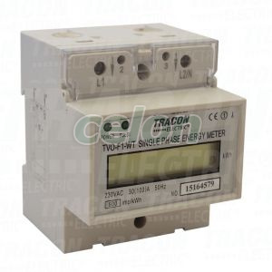 LCD kijelzésű 1 fázisú átfűzős fogyasztásmérő, közvetlen 230V / 30 (100)A Pd=1W, Egyéb termékek, Tracon Electric, Mérőműszer, Tracon Electric