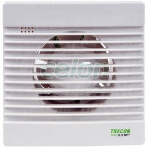 Fürdőszoba ventilátor, golyóscsapágy 230 VAC, 15W, 80 m3/h, 33 dB,100 mm, Egyéb termékek, Tracon Electric, Hálózati installáció, Tracon Electric