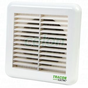 Kültéri fix zsalu ráccsalfürdőszoba ventilátorhoz 151×151×45mm, D=96mm, Egyéb termékek, Tracon Electric, Hálózati installáció, Tracon Electric