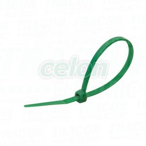 Normál kábelkötegelő, zöld 203×3,6mm, D=2-52mm, PA6.6, Egyéb termékek, Tracon Electric, Rögzítéstechnika, Tracon Electric
