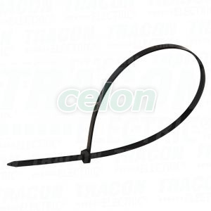 Normál kábelkötegelő, fekete 550x4.6mm, D=4-160, PA6.6, Egyéb termékek, Tracon Electric, Rögzítéstechnika, Tracon Electric