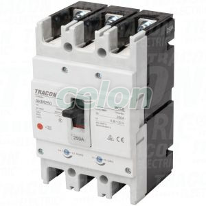 Întrerupător compact 3P,250A,Ir=(0,8-1,0)In,400/415V, 50/60Hz, Icu=36kA, Ics=25kA, Alte Produse, Tracon Electric, Distributia electrica, Tracon Electric