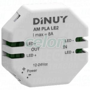 Jelerősítő modul LED szalagokhoz 12-48 VDC, max. 8 A, Egyéb termékek, Tracon Electric, Világító- és lámpatestek, Tracon Electric