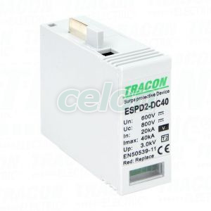 Element modular desc. de supratensiune V, T2, DC, 600V Ucpv: 800V; In:20kA; Imax:40kA; Up:2,6kV; Var, Alte Produse, Tracon Electric, Aparataje, Tracon Electric