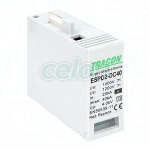 Element modular desc. de supratensiune V, T2, DC, 1000V Ucpv: 1200V; In:20kA; Imax:40kA; Up:4kV; Var, Alte Produse, Tracon Electric, Aparataje, Tracon Electric