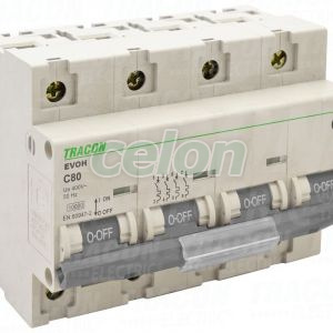 Siguranţă automată pentrucurenţi mari, 4 poli, curba C 63A, 4P,10kA, Alte Produse, Tracon Electric, Aparataje, Tracon Electric