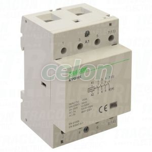 Installációs kontaktor 230V, 50Hz, 3 Mod, 4×NO, AC1/AC7a, 40A,, Egyéb termékek, Tracon Electric, Hálózati installáció, Tracon Electric