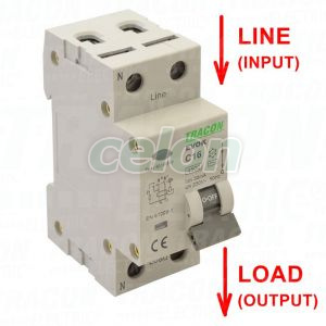 Disjunctor cu protecţie diferenţială,2P,2 module, curba B 25A, 30 mA, 4,5kA, AC, Alte Produse, Tracon Electric, Aparataje, Tracon Electric