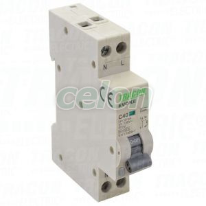 Disjunctor cu prot. diferenţială, electronic,2P,1 mod, B ... B6, 30mA, 6kA, AC,, Alte Produse, Tracon Electric, Aparataje, Tracon Electric