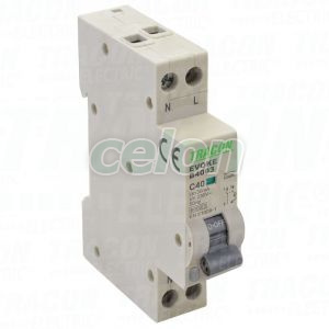 Disjunctor cu prot. diferent., electronic, 2P, 1 mod., B B40, 30mA, 6kA, AC,, Alte Produse, Tracon Electric, Aparataje, Tracon Electric