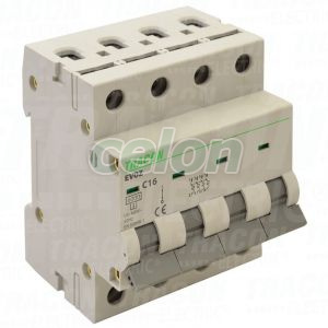 Siguranţă automată, 4 poli,curba B 1A, B, 4P, 6kA, Alte Produse, Tracon Electric, Aparataje, Tracon Electric