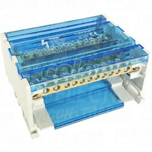 Distribuitor modular cu capaccare se poate deschide 3×16(10) mm2 / 8×10(6) mm2, 500VAC/DC, 80A, Aparataje modulare, Accesorii, Repartitoare, Tracon Electric