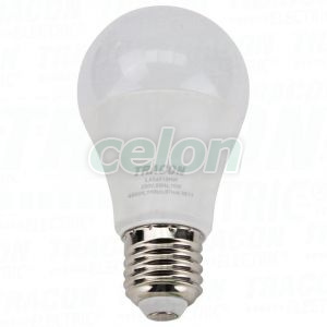 Gömb burájú LED fényforrás SAMSUNG chippel 230V,50Hz,10W,4000K,E27,990 lm,200°,A60,SAMSUNG chip, EEI=F, Egyéb termékek, Tracon Electric, LED fényforrás, Tracon Electric