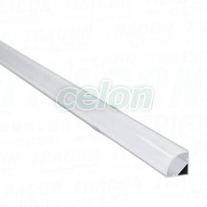 Alumínium profil LED szalagokhoz, sarok W=10mm, Egyéb termékek, Tracon Electric, Fényforrások, Tracon Electric