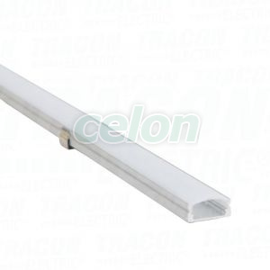 Alumínium profil LED szalagokhoz, lapos W=10mm, Egyéb termékek, Tracon Electric, Fényforrások, Tracon Electric