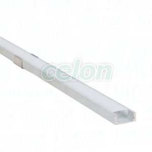 Alumínium profil LED szalagokhoz, lapos W=8mm, Egyéb termékek, Tracon Electric, Fényforrások, Tracon Electric