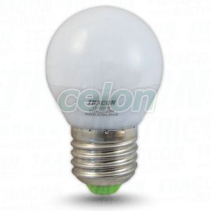 LED fényforrás 230 VAC, 5 W, 4000 K, E27, 370 lm, 250°, G45, EEI=G, Egyéb termékek, Tracon Electric, LED fényforrás, Tracon Electric