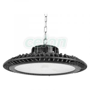 LED csarnokvilágító, kültéri,UFO forma 90-265 VAC, 150 W, 19500 lm, 4500 K, 50000 h, IP65, EEI=E, Egyéb termékek, Tracon Electric, Világító- és lámpatestek, Tracon Electric