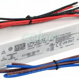 Alimentator LED cu carcasă din material plastic 90-264 VAC / 12 VDC; 35 W; 0-3 A; IP67, Alte Produse, Tracon Electric, Surse de lumina, Tracon Electric