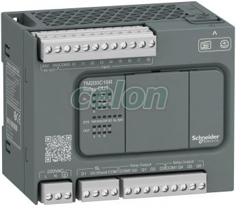 Modicon M200 Easy PLC, 16 I/O1xRS485, relés kimenet, 230 VAC, Automatizálás és vezérlés, PLC és egyéb vezérlők, Easy Modicon M200, Schneider Electric