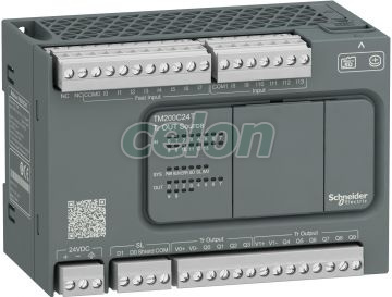 Modicon M200 24I/O, C.C.24V, 14 Intrari, 10 Iesiri Tr. Pnp, Automatizari Industriale, Automatizari de proces si echipamente de control industrial, Easy Modicon M200, Schneider Electric