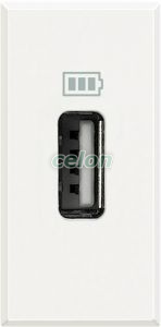 Priza incarcator USB, 1,1A, 1m, alba, Alte Produse, Bticino, AXOLUTE, Bticino