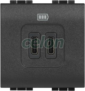 LL - caricatore USB tipo C 3A antracite, Alte Produse, Bticino, LIVING & LIGHT, Bticino