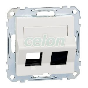 MERTEN RJ45 adatpter, Keystone betétekhez, feliratozható, System-M, polárfehér, Egyéb termékek, Schneider Electric, Egyéb termékek, Merten