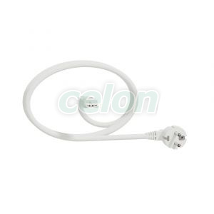 Cablu+conector rapid drept,3m-1,5mm2,alb, Casa si Gradina, Accesorii pentru mobila, Schneider Electric