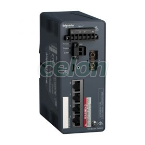 Modicon switch, TCP/IP, menedzselhető, 4TX/1FX, monomódusú, Egyéb termékek, Schneider Electric, Egyéb termékek, Schneider Electric