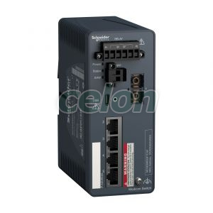 Modicon switch, TCP/IP, menedzselhető, 4TX/1FX, multimódosú, Egyéb termékek, Schneider Electric, Egyéb termékek, Schneider Electric