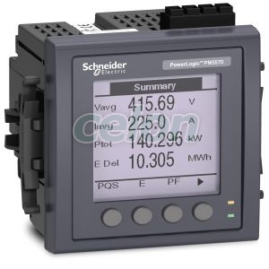 PM5570, táblaműszer teljesítménymérő, WC+SS,DNP3.0, digitális I/O, analóg bemenet, Egyéb termékek, Schneider Electric, Egyéb termékek, Schneider Electric