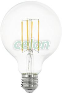 Bec Led E27 Alb Cald 2700K 1x8W 1055lm, Surse de Lumina, Lampi si tuburi cu LED, Becuri LED forma glob, Eglo