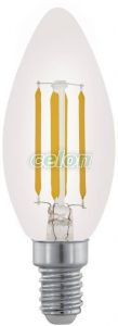 Bec Led Forma Lumanare E14 Alb Cald 2700K 1x4W 350lm, Surse de Lumina, Lampi si tuburi cu LED, Becuri LED forma lumanare, Eglo