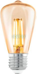 LED Vintage Dekor izzó 1x4W 270lm E27 Nem Szabályozható 2200K, Fényforrások, LED Vintage Edison dekor izzók, Eglo