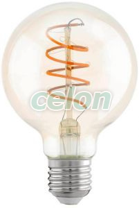 LED Vintage Dekor izzó 1x4W 270lm E27 Nem Szabályozható 2200K, Fényforrások, LED Vintage Edison dekor izzók, Eglo