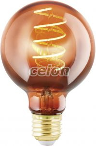 Bec Led Decorativ Vintage 1x4W 30lm E27 Dimabil 2000K, Surse de Lumina, Lampi LED Vintage Edison, Eglo