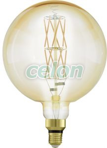 Bec Led Decorativ Vintage 1x8W 806lm E27 Dimabil 2100K, Surse de Lumina, Lampi LED Vintage Edison, Eglo