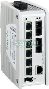 ConneXium Premium switch, 7 x TX réz + 2 x FX-SM optika, IP40, nem menedzselhető, Egyéb termékek, Schneider Electric, Egyéb termékek, Schneider Electric