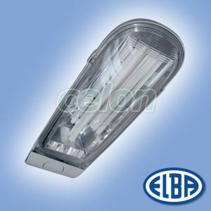 Corp iluminat stradal DELFIN 01 2x36W fluo compact HF-P cu balast electronic IP65 24442006 Elba, Corpuri de Iluminat, Iluminat stradal, Elba