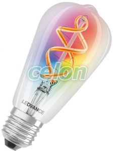 LED izzó E27 4.5W 2700K 300lm SMART+ WIFI FILAMENT EDISON RGBW Meleg Fehér, Fényforrások, Intelligens Led izzók, Ledvance