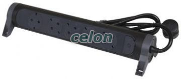 Elosztósor Premium 5x2P+F forgatható, 1,5 m vezetékkel, fekete, Egyéb termékek, Legrand, Tömegáruk, Legrand