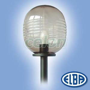 Dekoratív közterületi lámpa COMETA 1x100W E27 d=350mm füst búra IP44 Elba, Világítástechnika, Közterületi lámpatestek, Elba