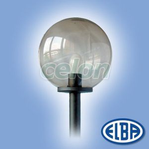 Dekoratív közterületi lámpa GLOBOLUX 1x100W E27 d=400mm PMMA füst búra IP44 Elba, Világítástechnika, Közterületi lámpatestek, Elba