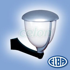 Dekoratív közterületi lámpa BEGA 01 1x70W nátrium izzós, d=340mm fekete/opál IP65 Elba, Világítástechnika, Közterületi lámpatestek, Elba