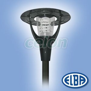 Dekoratív közterületi lámpa AVIS 02 1x80W nátrium, fekete, opál búra, aluminium reflektor IP66 Elba, Világítástechnika, Közterületi lámpatestek, Elba