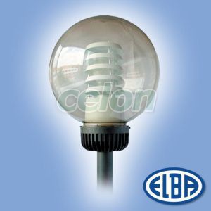 Dekoratív közterületi lámpa OLIMP G 1x125W higany d=400mm opál gömb búra IP44 Elba, Világítástechnika, Közterületi lámpatestek, Elba