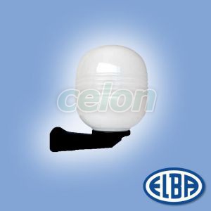 Dekoratív közterületi lámpa COMETA 1x75W E27 d=200mm opál búra IP44 Elba, Világítástechnika, Közterületi lámpatestek, Elba